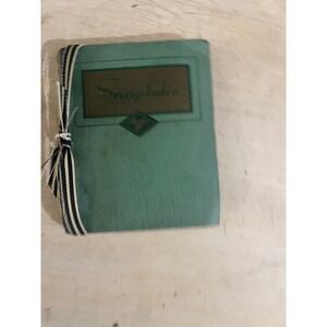 Vintage 1939 Agfa Ansco Snapfoli Green Photo Album with B&W Snapshots Indian Res